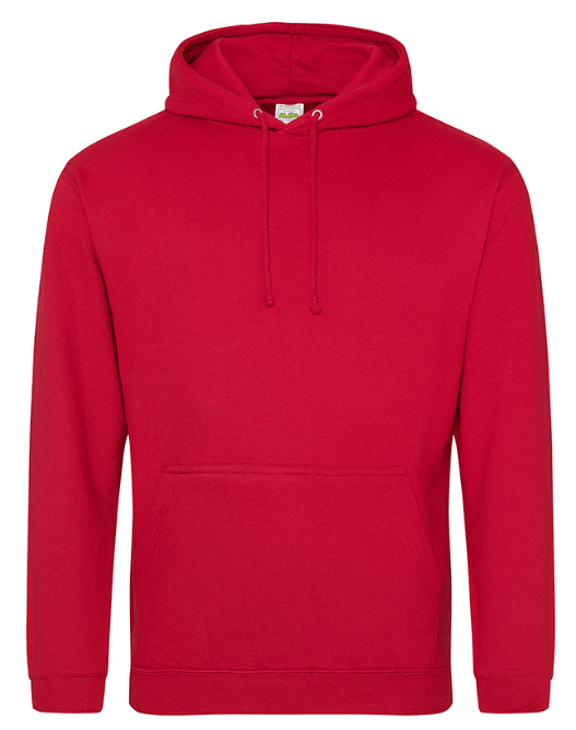 The selected red hoodie for virtual try-on